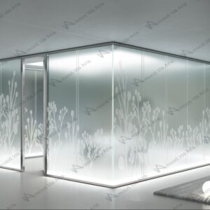 Double-wall lighting partition